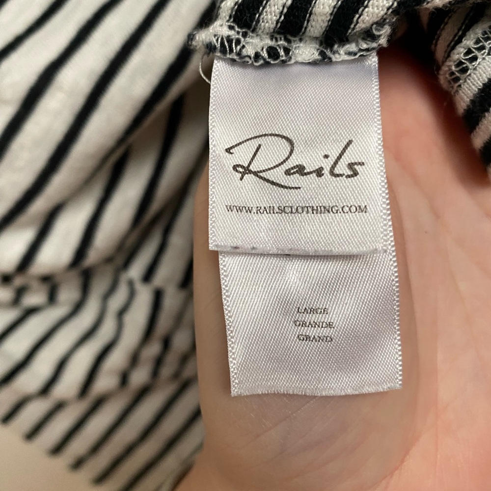 Rails Mixed Stripe Linen Tank - Size L - image 5